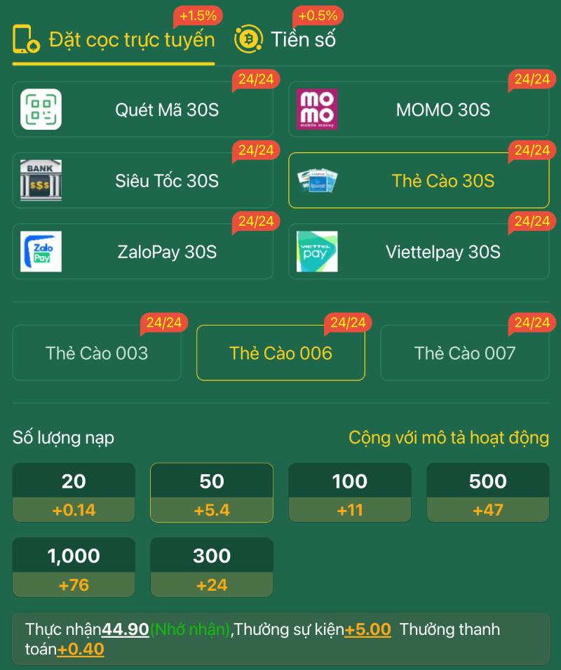 Hướng Dẫn Nạp Tiền Ev88 Với Các Phương Thức Thanh Toán Nhanh 4 Nap qua the cao dien thoai ev88