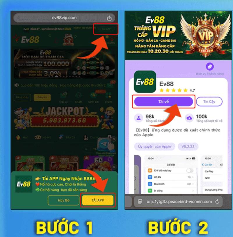 Hướng Dẫn Tải App Ev88 - Cài Đặt Nhanh Chóng Và An Toàn 2 Tải app Ev88 từ website chính thức