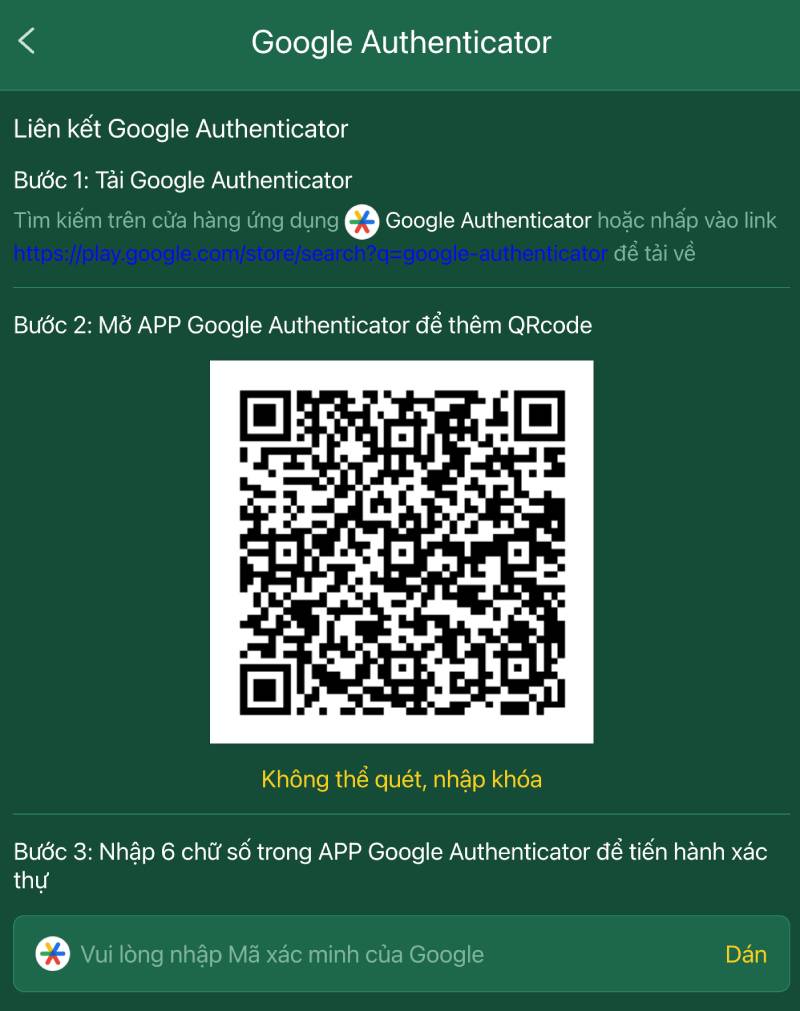 Hướng Dẫn Đăng Nhập Ev88 Và Phương Pháp Bảo Vệ Tài Khoản 6 Xác minh qua Google Authenticator
